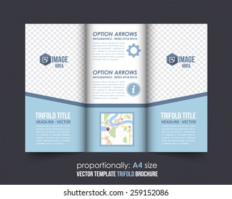 Business Concept Tri-fold Design and Brochure, Catalog Vector Template 