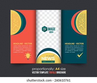 Business Concept Tri-fold Design and Brochure, Catalog Vector Template 