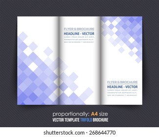 Business Concept Tri-fold Design and Brochure, Catalog Vector Template 