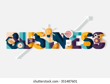Business concept. Typographic poster.