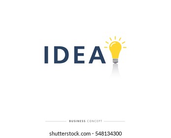 business concept and typography and idea