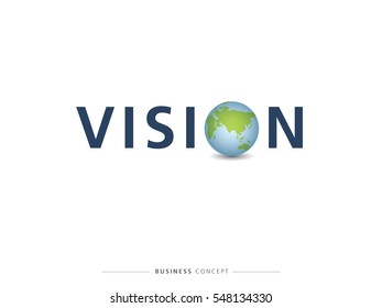 business concept and typography and vision