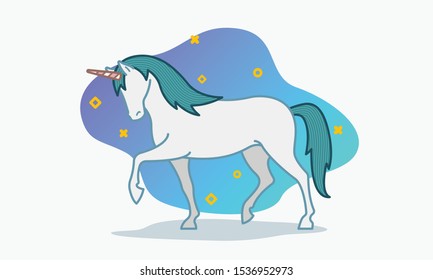 Business Concept - Unicorn Business Startup - Vector Illustration