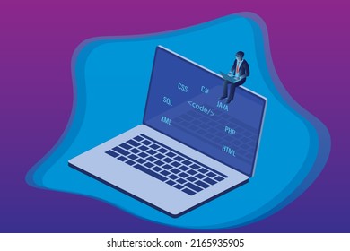 Business concept vector illustration. Efficient analysis, chart and team work