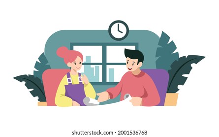  Concepto de negocio. Estilo de diseño plano de ilustración vectorial. Símbolo del trabajo en equipo.