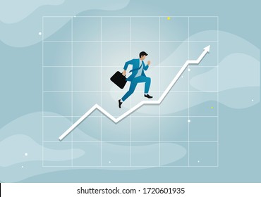 Business concept vector illustration. Growth, balance, success, business opportunities concept. Elements are layered separately in vector file.