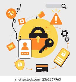 Business concept vector illustration. Modern flat vector illustration in solid colors with business theme.