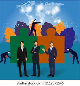 Business concept vector illustration, partnership concept, agreement of parties