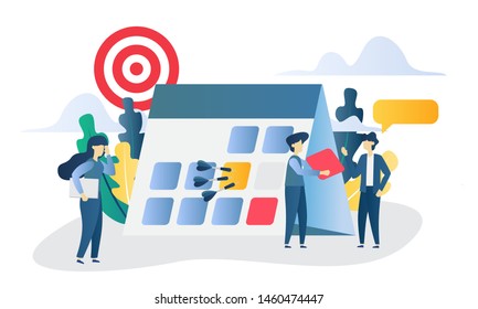 	
Business concept vector illustration, Target with an arrow, hit the target, goal achievement