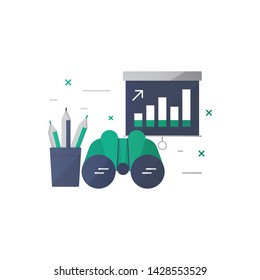 business concept vector. business research design. icon vector flat design