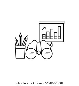 business concept vector. business research design. icon vector