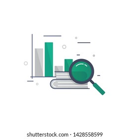 Business Concept Vector. Business research vector. icon vector flat