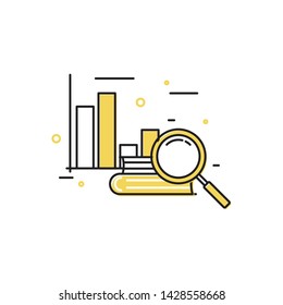 Business Concept Vector. Business research vector. icon vector filled outline