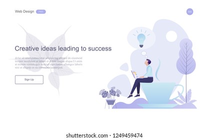 Business concept of web design for creative idea,imagination,innovation.vector illustration.