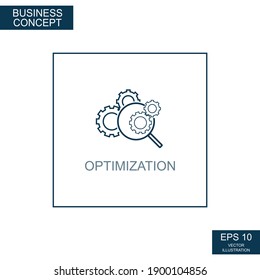 Business concept, web icon from thin lines. Solution - Vector illustration