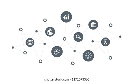 Business concept. Web technology. Social media banner. Vector Illustration.