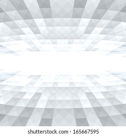 business concept, white & grey abstract perspective background