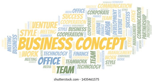 Business Concept word cloud. Collage made with text only.