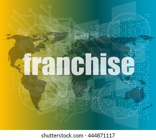 Business Concept Word Franchise On Digital Stock Vector Royalty Free