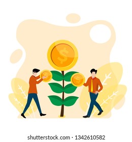 Business concept.Bank development economics strategy ,growing and making money ,symbol of successful business .