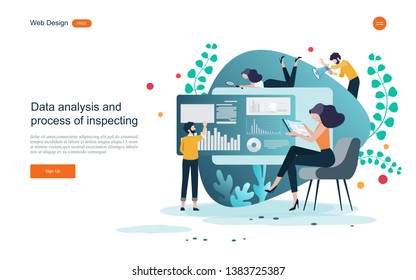 Business concepts for analysis and planning, teamwork consulting, project management, financial reporting and strategy. Vector illustration.