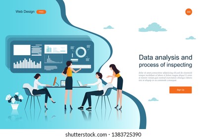 Business concepts for analysis and planning, teamwork consulting, project management, financial reporting and strategy. Vector illustration.