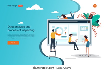 Business concepts for analysis and planning, teamwork consulting, project management, financial reporting and strategy. Vector illustration.