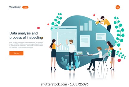 Business concepts for analysis and planning, teamwork consulting, project management, financial reporting and strategy. Vector illustration.