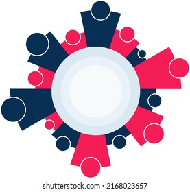Business concepts for analysis and planning, teamwork consulting, Discussion on Table, project management analysis, financial reporting and strategy. Vector illustration, Business Logo Concept