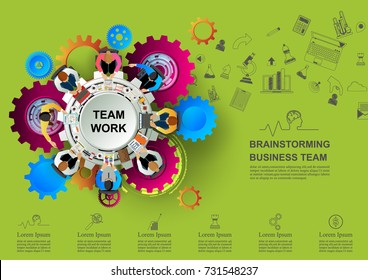 Business concepts for analysis and planning, teamwork consulting, project management, financial reporting and strategy. Vector illustration.