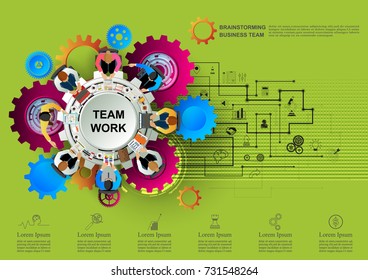 Business concepts for analysis and planning, teamwork consulting, project management, financial reporting and strategy. Vector illustration.