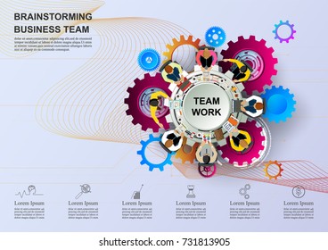 Business concepts for analysis and planning, teamwork consulting, project management, financial reporting and strategy. Vector illustration.