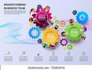 Business concepts for analysis and planning, teamwork consulting, project management, financial reporting and strategy. Vector illustration.