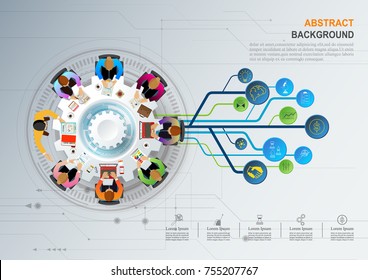 Business concepts for analysis and planning, teamwork consulting, project management, financial reporting and strategy. Vector illustration.