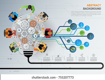 Business concepts for analysis and planning, teamwork consulting, project management, financial reporting and strategy. Vector illustration.