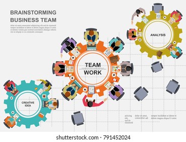 Unternehmenskonzepte für Analyse und Planung, Teamwork-Beratung, Projektmanagement, Finanzberichterstattung und Strategie. Vektorillustration.
