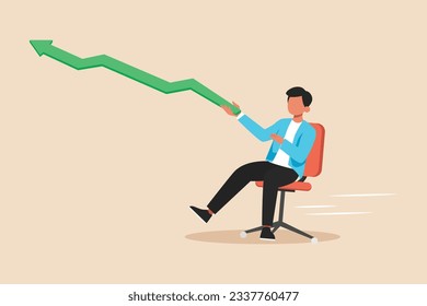 Business concepts of analytics, planning, marketing research, work communication, goal settings. Colored flat vector illustration isolated. 