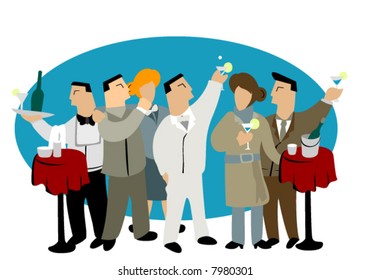 Conceptos empresariales: Celebración - Vector