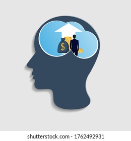 business concepts. the concept of human intelligence. people has an idea. Brain storming.
