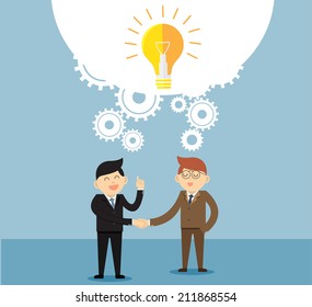 business concepts. the concept of human intelligence. people has an idea. Brain storming.