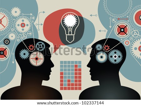 business concepts. the concept of human intelligence. people has an idea. Brain storming.