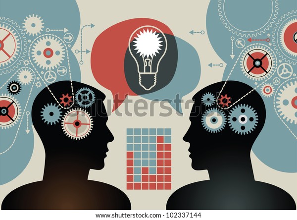 business concepts. the concept of human\
intelligence. people has an idea. Brain\
storming.
