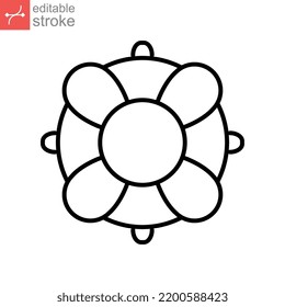Business Concepts Contingency planning line icon. Plan evacuation for possible future event or circumstance. Risk management idea. Editable stroke Vector illustration design on white background EPS10