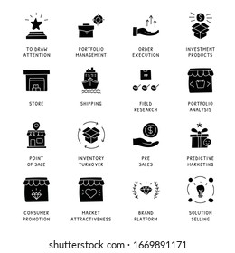 Business Concepts Hand Drawn glyph icons - vector 