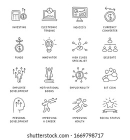 Business Concepts Hand Drawn icons - vector 