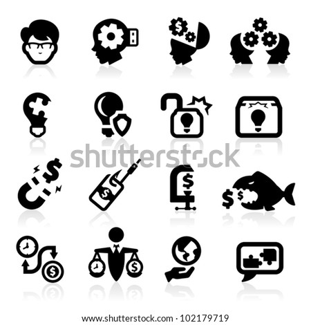 Business concepts icons set