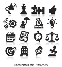 Business concepts icons set Elegant series