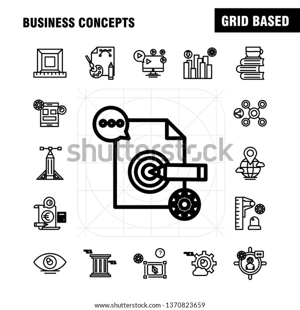 Business Concepts Line Icons Set For Infographics,\
Mobile UX/UI Kit And Print Design. Include: Direction Board, Board,\
Direction, Right, Collection Modern Infographic Logo and Pictogram.\
- Vector