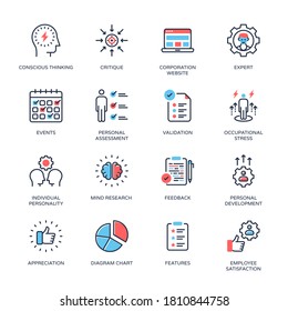 Business Concepts Minimal Icons - Stroked, Vectors