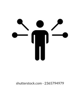 Business Concepts Skill training glyph icon. Career progress concept, personal growth idea of self development. Develop, learning, and goals Vector illustration. Design on white background. EPS 10